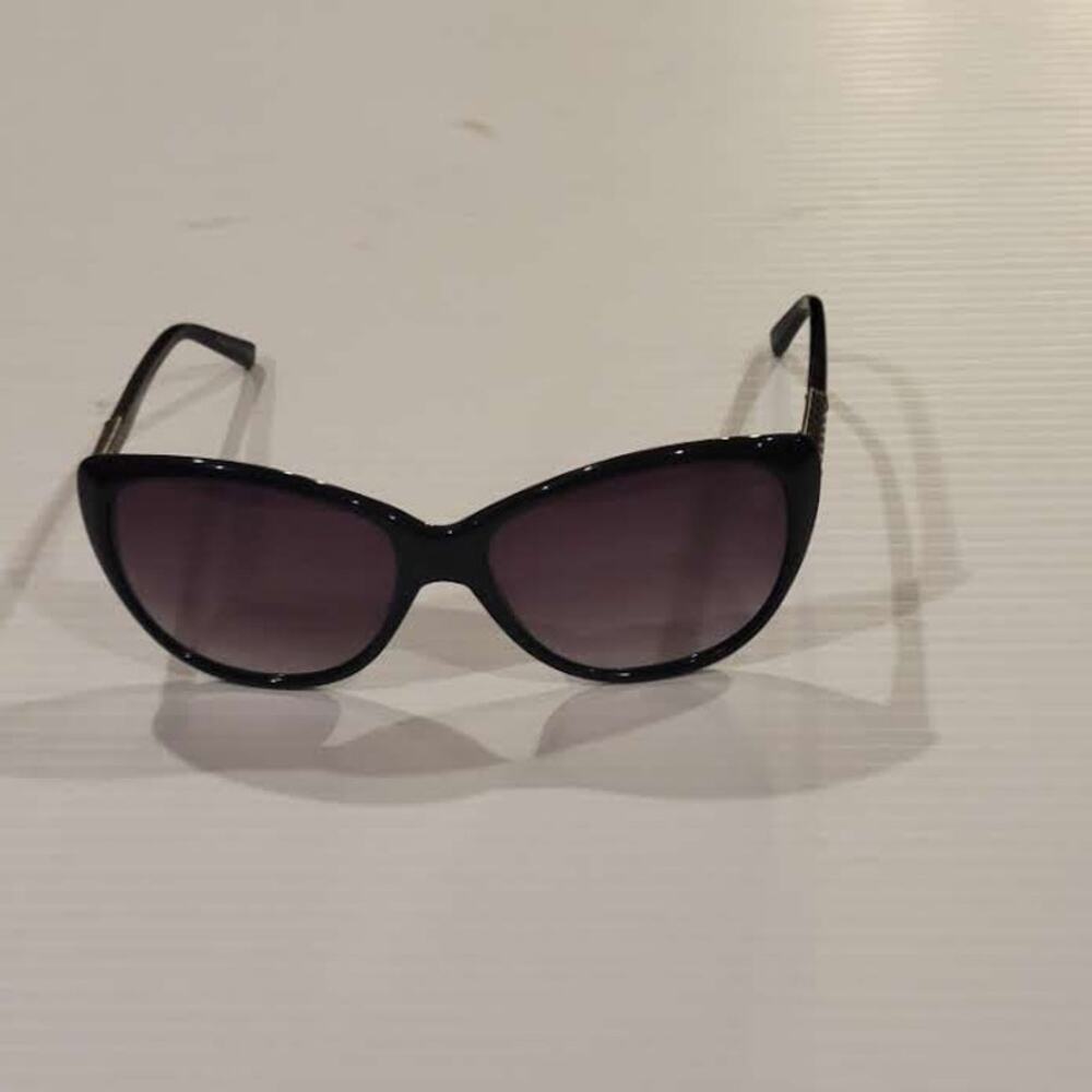 Cinzia Sunglasses Co Star Col.01 Black Silver Cat Eye Frames  Purple Lenses